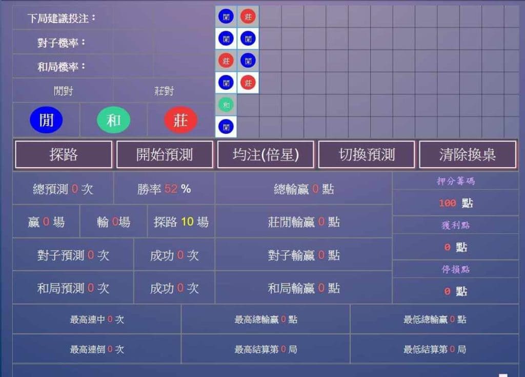 百家樂外掛內部預測系統